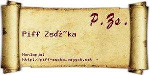 Piff Zsóka névjegykártya